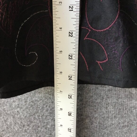 Axcess by Liz Claiborne Black Embroidered Skirt Sz 14 - Picture 5 of 10